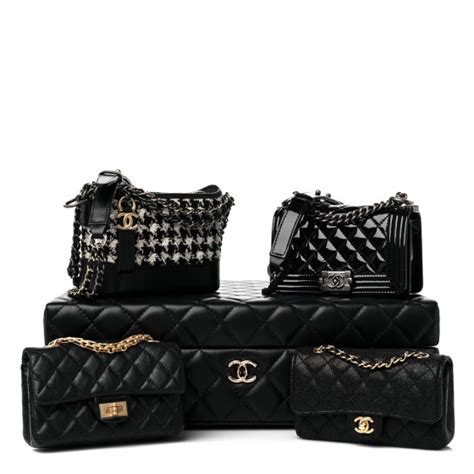 set of 4 minis bags chanel price|chanel small bag with price.